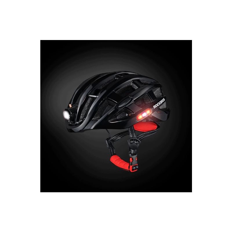 ROCKBROS Light Cycling Helmet Ultralight Helmet with Integrated Safety Lighting and USB Charging for Comfort