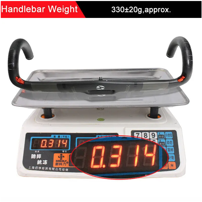 TOSEEK Full Carbon Handlebar 31.8mm Lightweight Aerodynamic Road Handlebar with Customizable Lengths