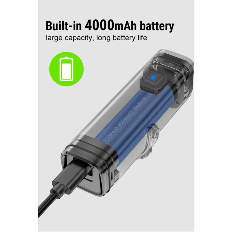 TOWILD CL1200 1200LM Bike Light USB Rechargeable Front Lamp with Wireless Remote for Nighttime Cycling Safety