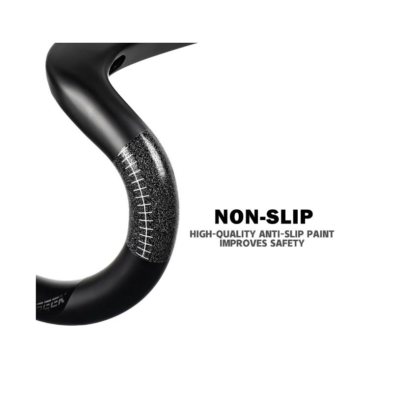 TOSEEK TR5500 Road Bike Handlebar Lightweight Full Carbon Fiber Stem Aerodynamic Design Matte Black Finish