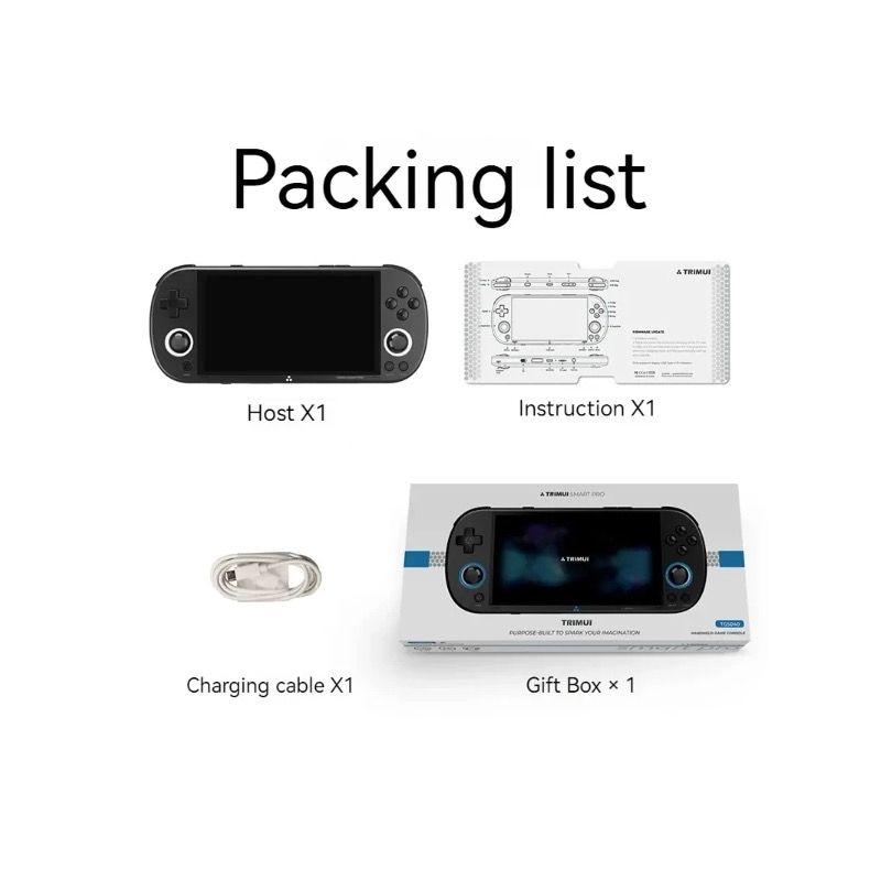 Trimui Smart Pro Vintage Handheld Game Console 4.96 Inch HD IPS Display Portable Gaming Long-Lasting Battery