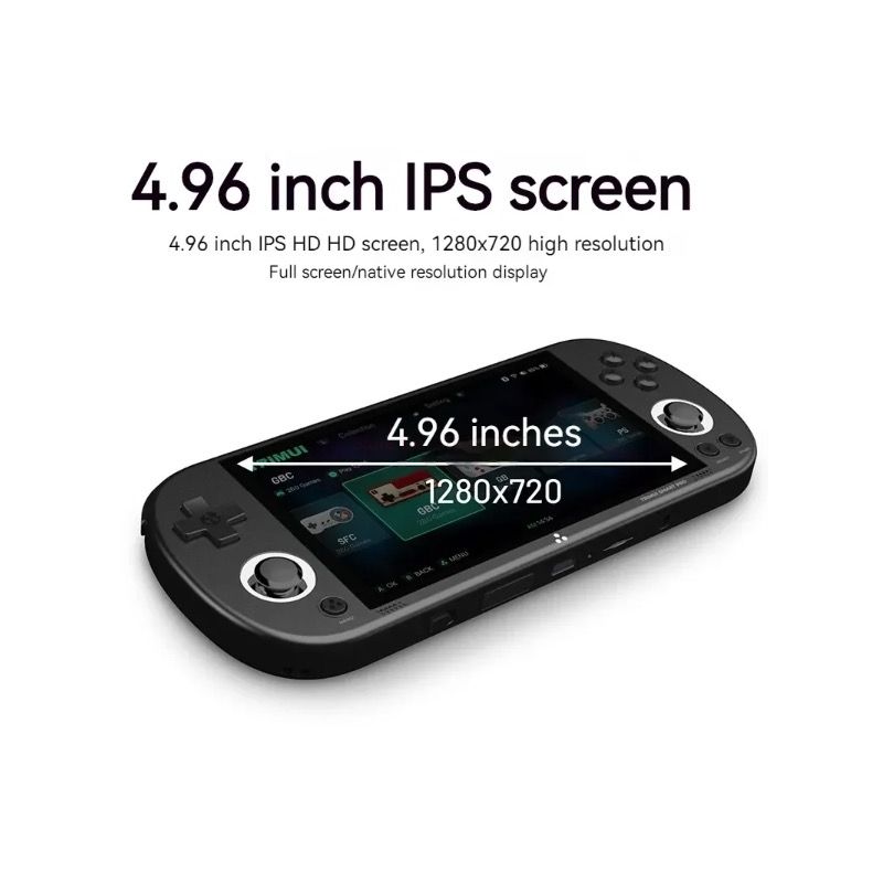 Trimui Smart Pro Vintage Handheld Game Console 4.96 Inch HD IPS Display Portable Gaming Long-Lasting Battery