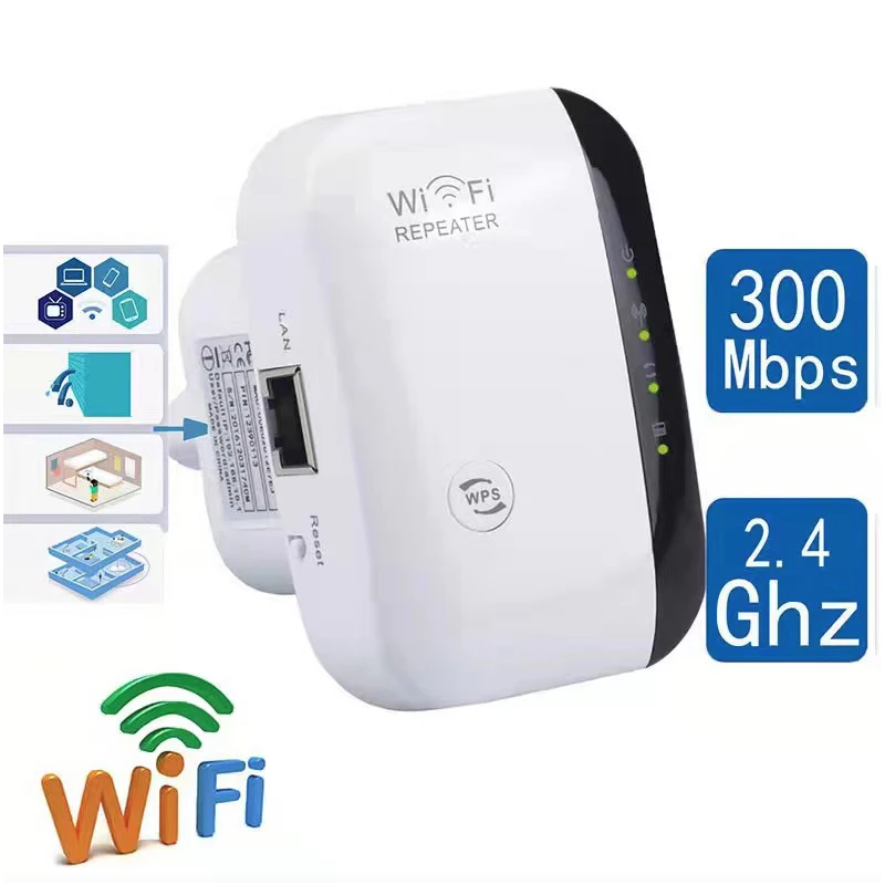 Wifi Repeater Wireless Signal Amplifier Extended Network Enhancer Home Router Through The Wall Bedroom Receive Moving