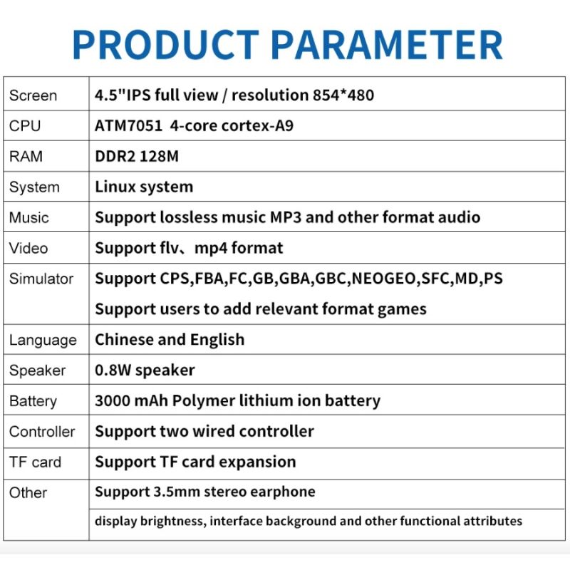 POWKIDDY X39pro Handheld Video Game Console 4.3 Inch IPS Retro Gaming with PS1 Support and HD Output