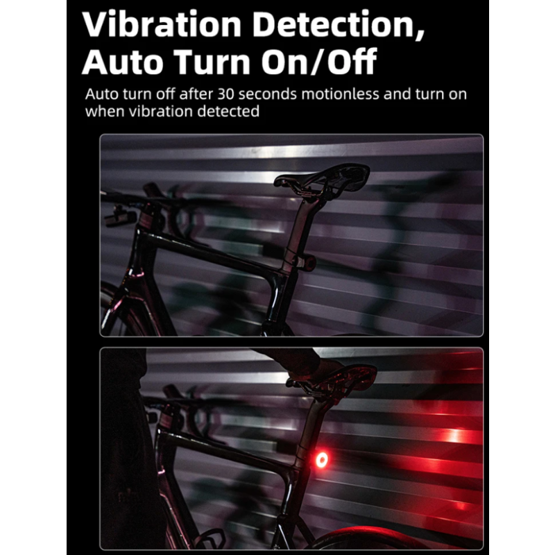 XOSS XR Pro Smart Rear Light Bicycle Safety with Automatic Brake Detection USB Charging Waterproof Design