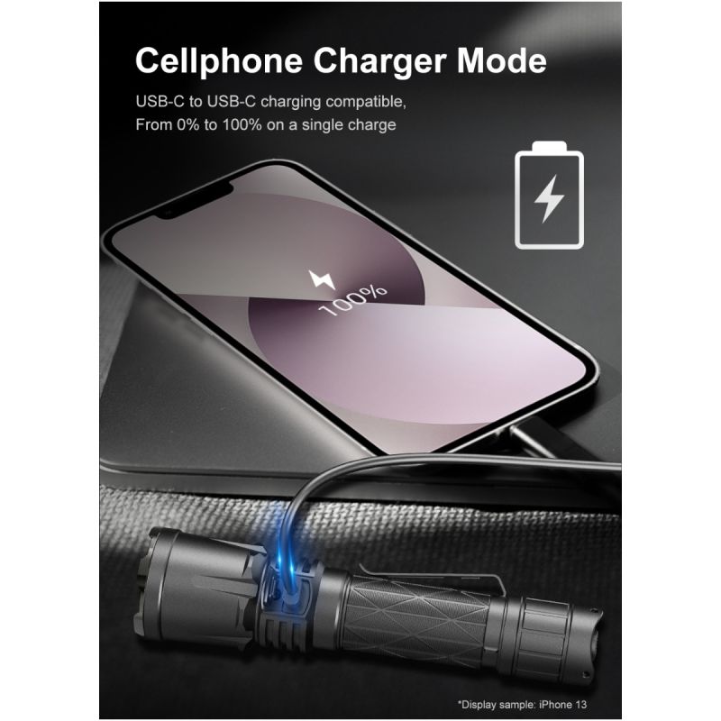 Klarus XT21X Pro XHP70.2 LED 4400 Lumens Outdoor Tactical Flashlight High Performance and Rechargeable