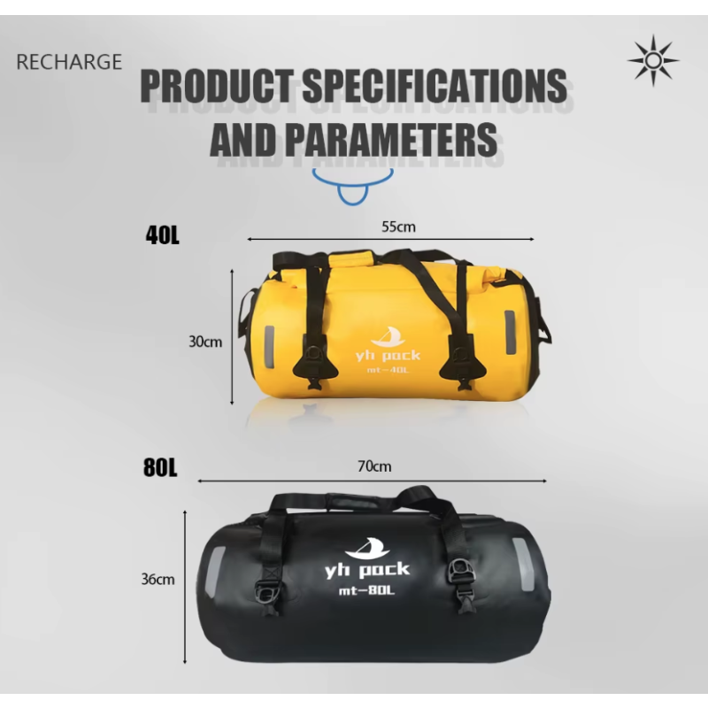 Motorcycle Bag Waterproof MTB Bike Trunk Bag Rear Travel Luggage Carrier Portable Saddle Seat Cycling Acessoriy 40L/80L