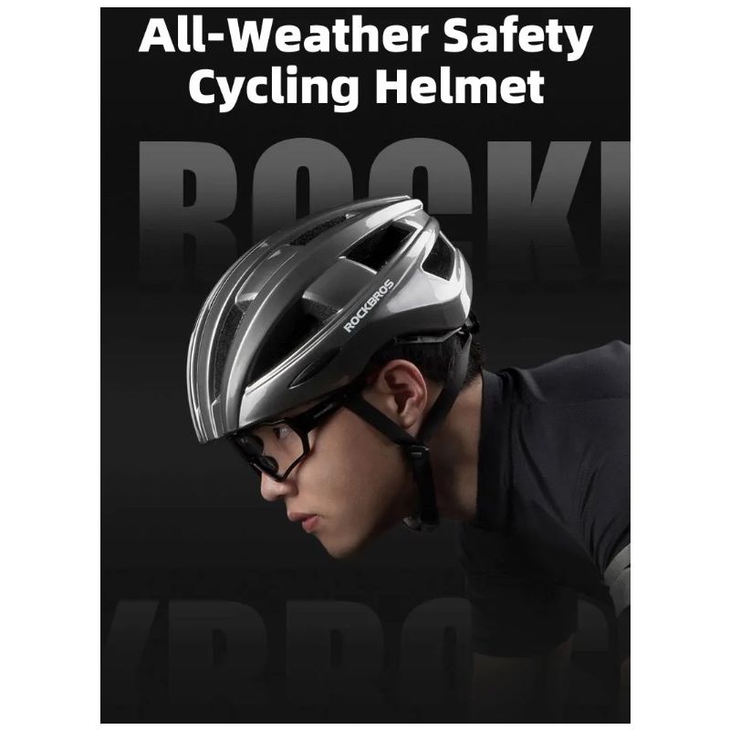 ROCKBROS Bicycle Helmet LED Rear Light Ultralight Design Rechargeable Cycling Safety Gear for Road MTB