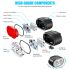 USB Rechargeable Bike Light Set Waterproof LED Urban Cycling Visibility Lightweight Front Light and Red Taillight