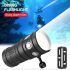 D10 Super Bright Diving Flashlight 100m IPX8 Waterproof with 3 Color Settings for Underwater Photography
