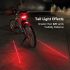 C1 Rechargeable Bike Tail Light LED - Remote Control, Turning Lights, Ground Lane Alert, Easy Installation for Cycling Safety Warning Light