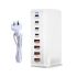 240W Desktop GaN Charger 8-port USB Type C PD Fast Charge Mobile Charger Smart Technology Multi-Device Hub