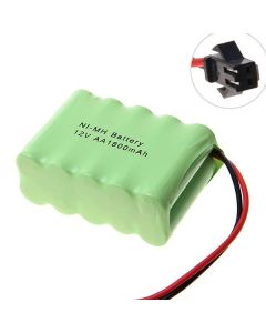 12V AA 1800mAh Ni-MH SM Plug Rechargeable Battery