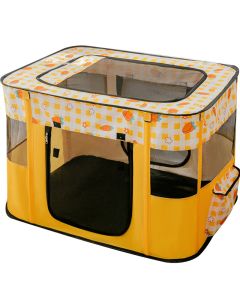 Pet Cage Portable Pet Tent Folding Dog House Cage Cat Tent Playpen Puppy Kennel Easy Operation Octagonal Fence Large Dogs House