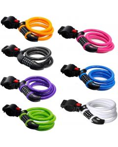 Bike Lock High Security 5 Digit Resettable Combination Coiling Cable Lock Best for Bicycle Outdoors
