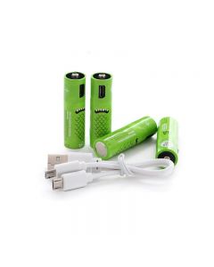 Rechargeable AA Batteries 1000mAh Battery with USB Ports High Capacity 1.2V NiMH Low Self Discharge Rechargeable Battery AA Charging by USB Cable(4 Pack+ USB Cable)
