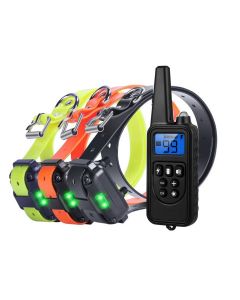 800m Electric Dog Training Collar Pet Remote Control Waterproof Rechargeable with LCD Display for All Size Shock Vibration Sound