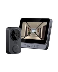 M12 Wireless Video Doorbell with 4.3 inch IPS Screen IR Night Vision for Enhanced Residential Safety