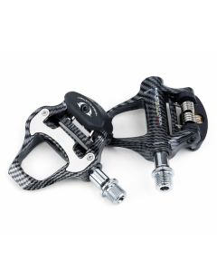 RACEWORK Road Bike Pedal Carbon Fiber Pattern Ultra Light Bearings Pedal For SPD Keo Self-Locking Bicycle Professional Pedals