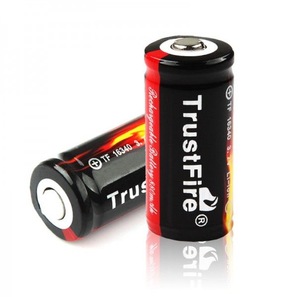TrustFire 16340 CR123A 3.7V 880mAh Battery Rechargeable Protected Eco-friendly for Cameras Medical Devices