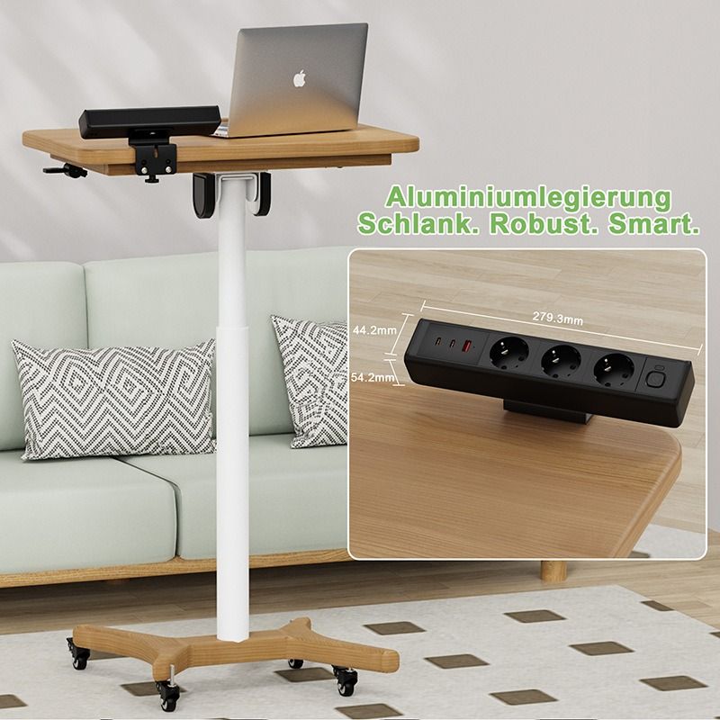 Desk Clamp Power Strip,Total Fast Charging Station 18/65W USB Fast Charging European Standard Socket, Overload Protection Switch, Desktop Socket, EU Power Supply Office Furniture