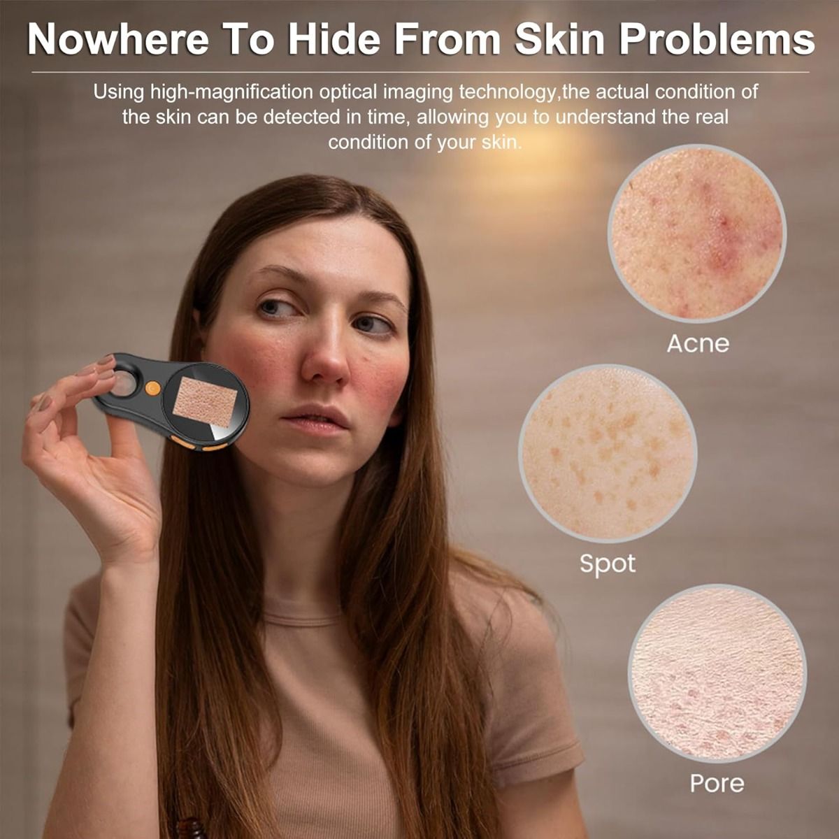 500X Magnification Digital Microscope 2MP Magnifying Glass Electronics Repair Video Coins Microscopio Handheld Dermatoscope Skin Analyzer Machine