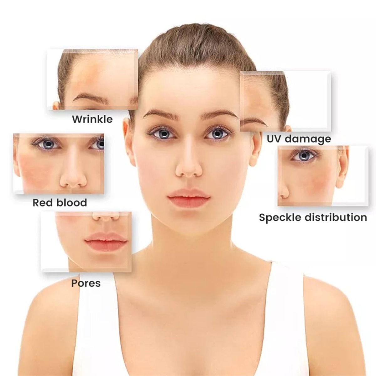 500X Magnification Digital Microscope 2MP Magnifying Glass Electronics Repair Video Coins Microscopio Handheld Dermatoscope Skin Analyzer Machine