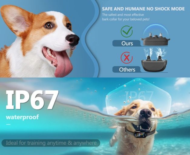 Pet Dog Anti Barking Device Gentle Ultrasonic Collar Stop Barking Comfortable Trust Building Solution