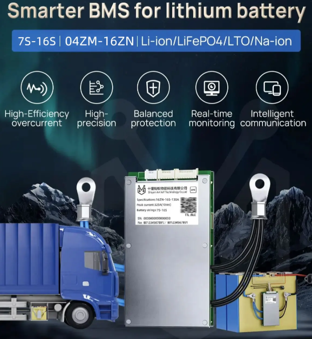 ANT Smart BMS 4S-24S 16S 40A Lifepo4 BMS 10S 13S 48V 30A Li-ion BMS 20S NMC LFP for E-bike E-scooter with Bluetooth Balance BMS