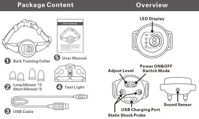 Smart Automatic Anti Barking Dog Collar Rechargeable Design with Intelligent Bark Recognition Humane Solution