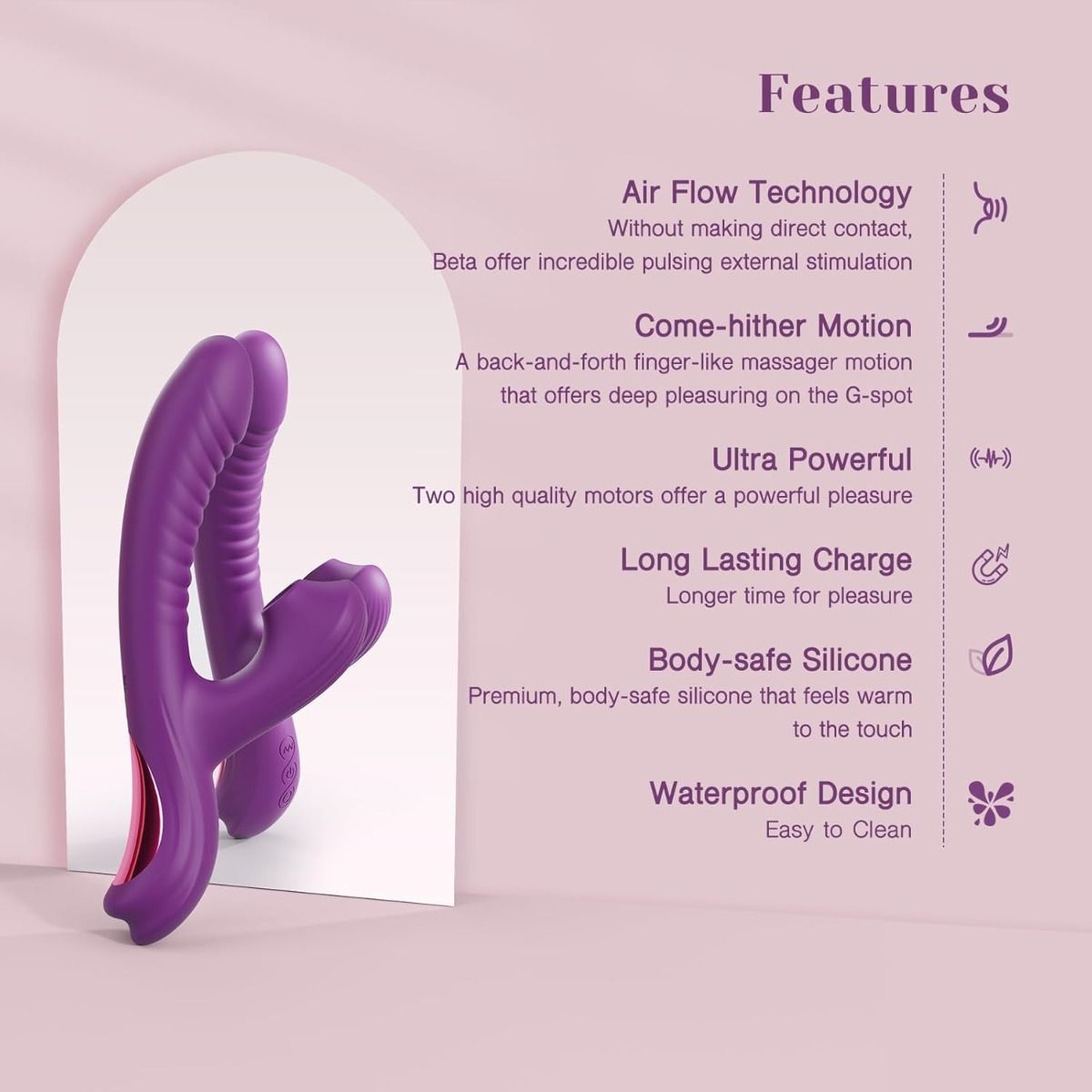 Sucking Vibrator for Clitoral G Spot Stimulation, Adult Sex Toys for Women Couple, Vibrating Finger Massager with 3 Suction and 10 Vibration & Come-Hither Modes