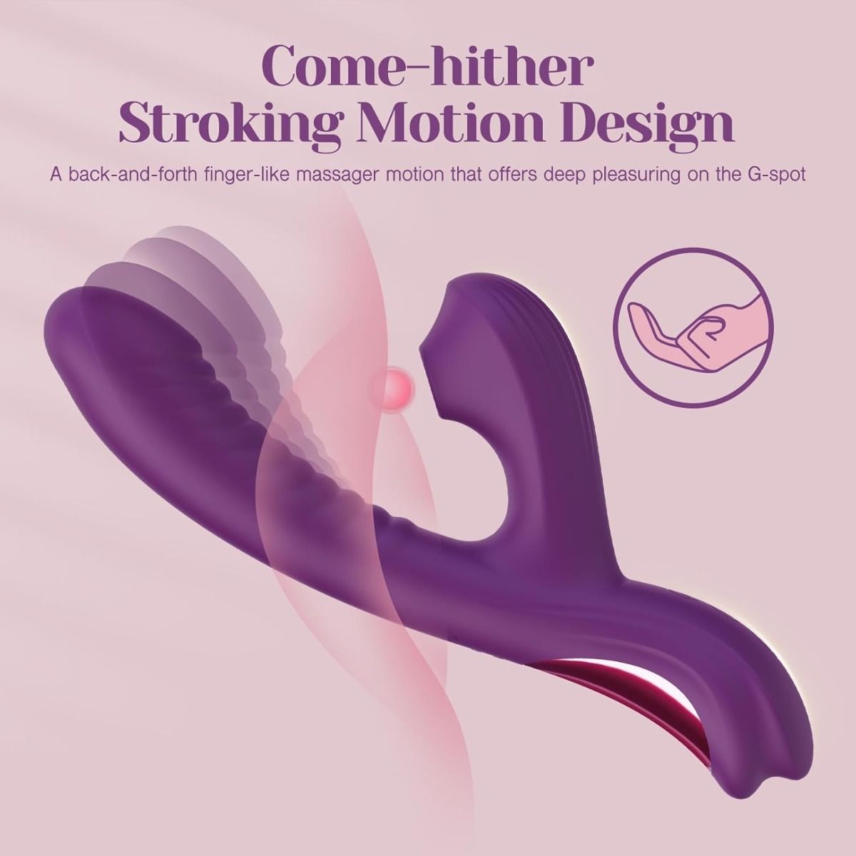 Sucking Vibrator for Clitoral G Spot Stimulation, Adult Sex Toys for Women Couple, Vibrating Finger Massager with 3 Suction and 10 Vibration & Come-Hither Modes
