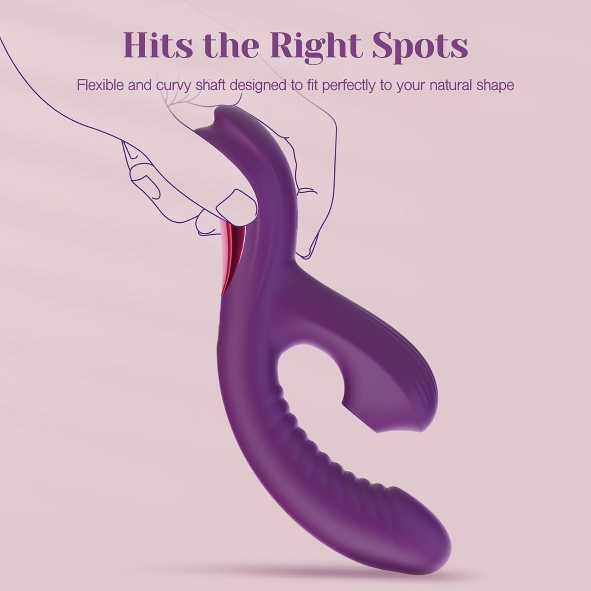 Sucking Vibrator for Clitoral G Spot Stimulation, Adult Sex Toys for Women Couple, Vibrating Finger Massager with 3 Suction and 10 Vibration & Come-Hither Modes