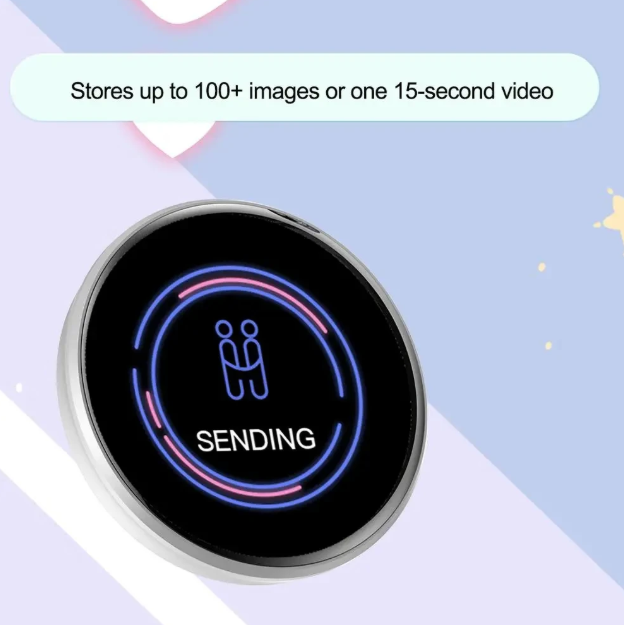 Electronic Badge HD Display Screen 1.70-inch HD Display Bluetooth 6.0 GIF Video Playback Touch Screen LED Audible Video Play