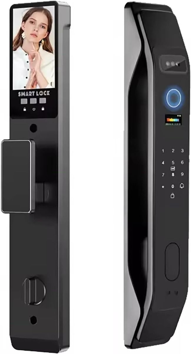 3D Face Recognition Unlock Digital Door Lock With Camera FIngerprint Password Unlock Keyless Electronic Door Lock