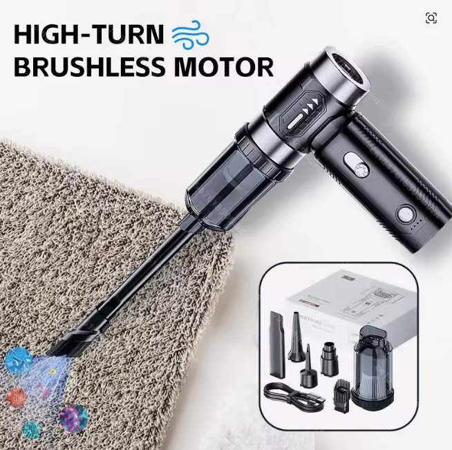 Handheld violent fan MegaFlow 50 Compressed Air Duster-100000RPM Super Power Electric Air Duster, 3-Gear Adjustable Mini Blower with Fast Charging