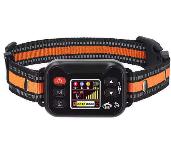 Wireless Dog Fence Collar, GPS Pet Containment System, Rechargeable Dog Bark Collar , Waterproof Anti Barking Trainer, for Dogs 15-120 lbs