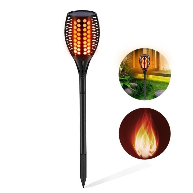 Upgraded Solar Flickering Flame Lights Waterproof Auto OnOff for Patio Garden Driveway EcoFriendly Lighting