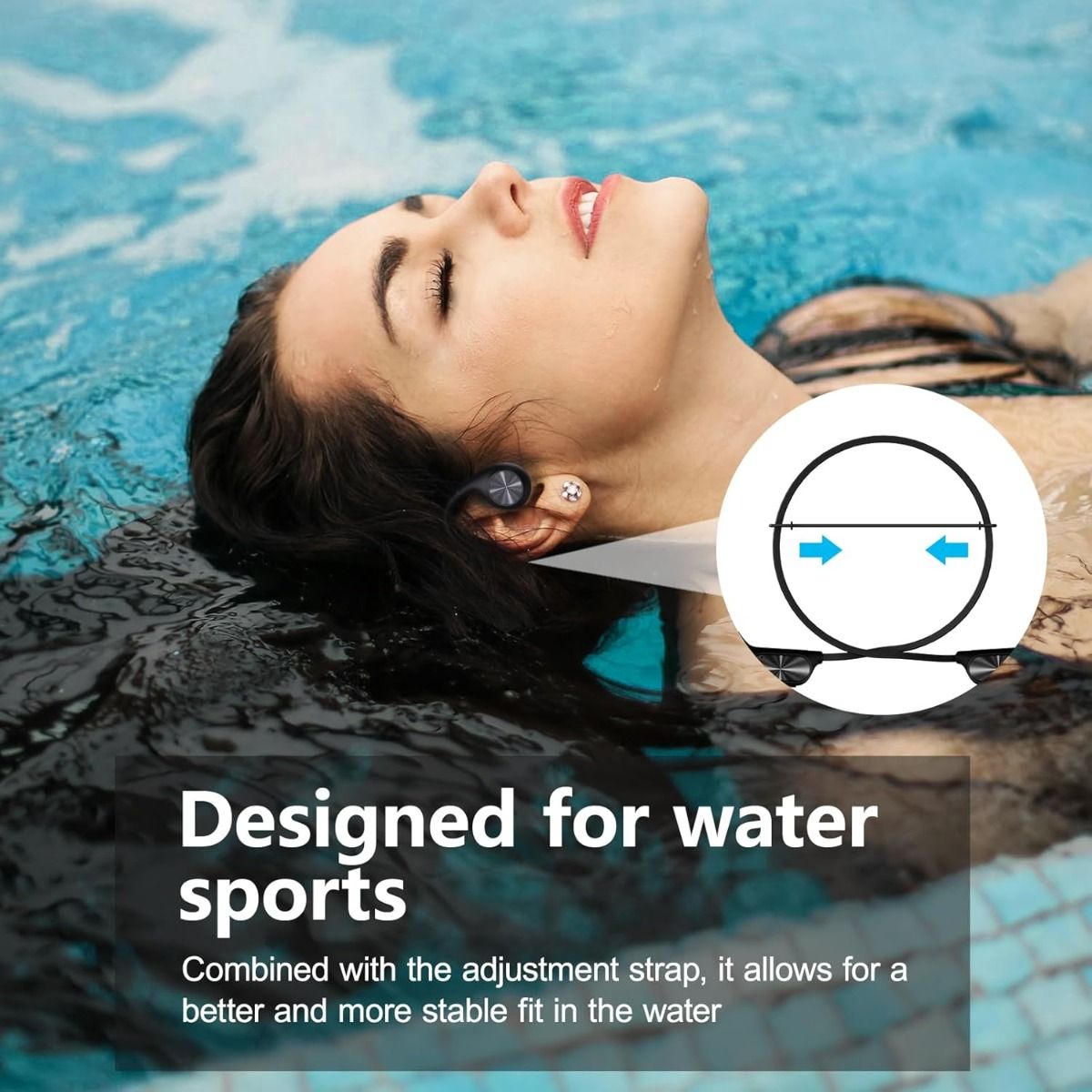 Swimming Headphones,Bone Conduction Headphones Bluetooth 5.4,IPX8 Waterproof Earbuds,32G Memory Sports Headphone