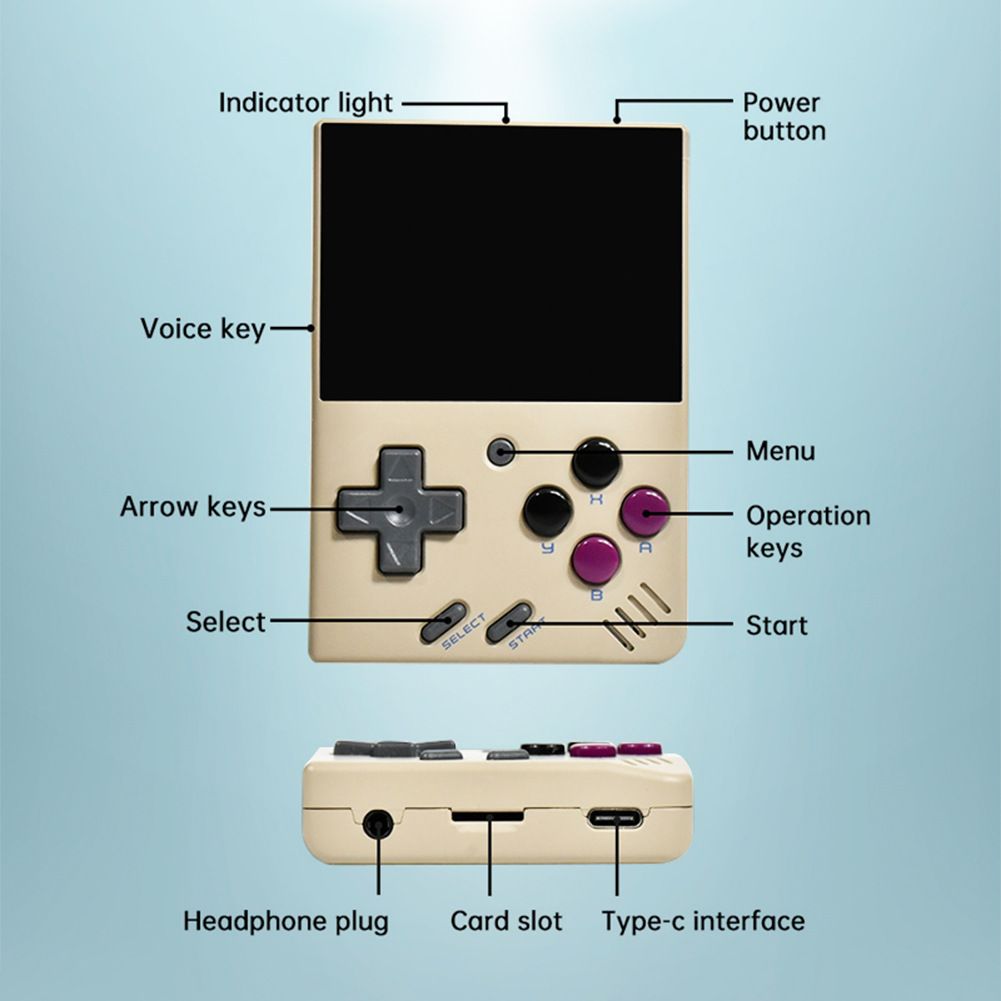 MIYOO Mini Plus Portable Retro Game Console 3.5-inch IPS Screen Lightweight Classic Video Games Compact