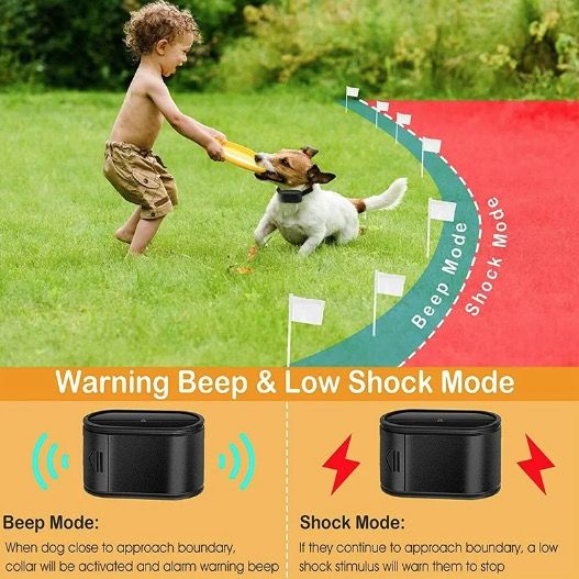 Electric Pet Fence Invisible Wireless Dog Fence System with Magnetic Field Induction Customizable Roaming Area
