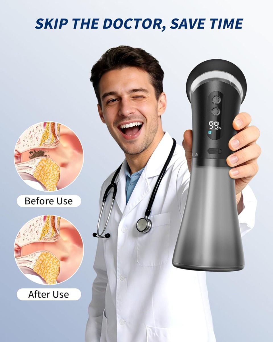 Ear Wax Removal Kit, Electric Ear Wax Removal Tool for Tinnitus Relief, Safe & Gentle Ear Cleaner with Ear Irrigation Flushing System, Ipx7 Earwax Removal for Adults