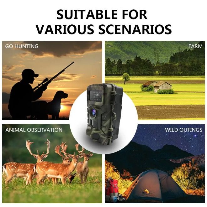 PR700 Trail Camera with Infrared Night Vision Rapid Trigger for Wildlife Monitoring and Home Security