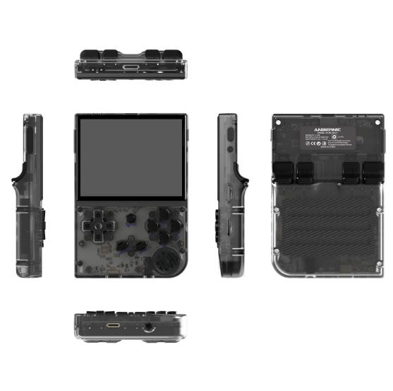 ANBERNIC RG35XX Retro Handheld Game Console Vibrant IPS Screen PSP Support for Nostalgic Gameplay in Gray