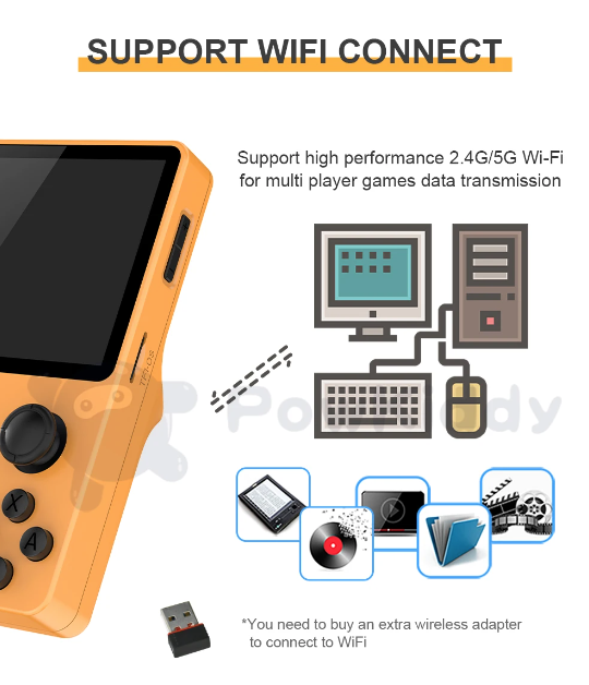 POWKIDDY RGB20S Handheld Game Console Retro Gaming with RK3326 3.5 Inch Screen and Game Emulators N64 PS1