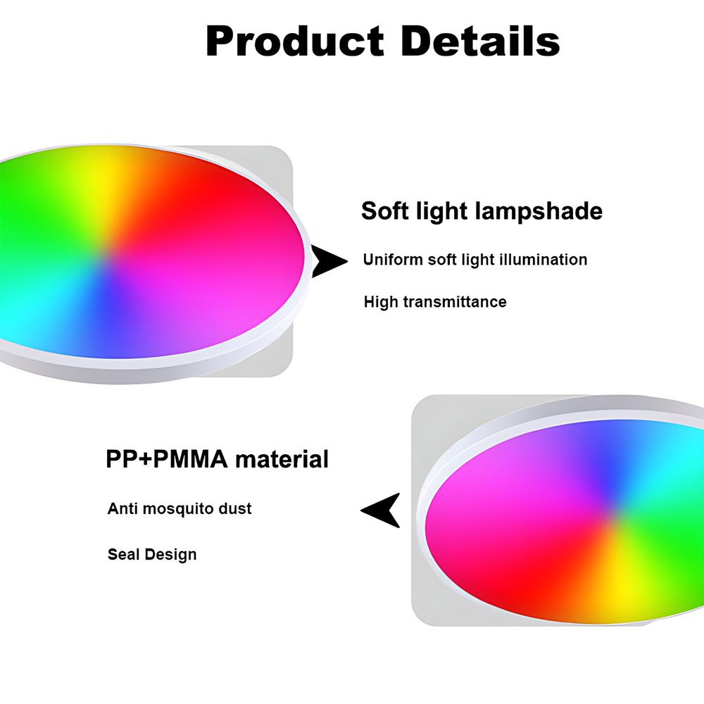 Tuya Zigbee Smart Ceiling Light 24W RGBCW Dynamic Lighting for Home Alexa Compatible Energy Efficient