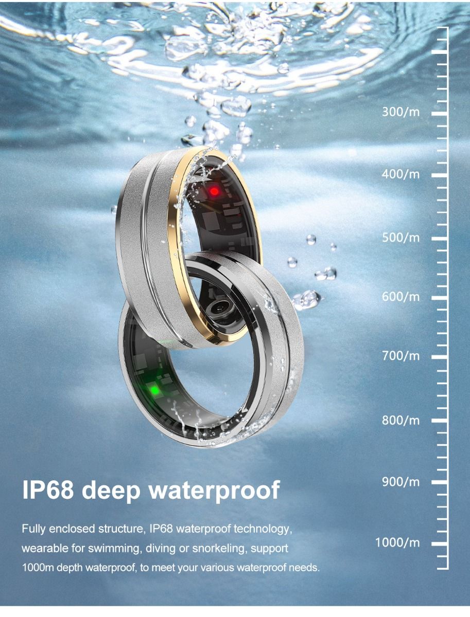 Multi-functional Smart Ring Wearable Technology with Heart Rate and Sleep Quality Tracking Stylish Accessory