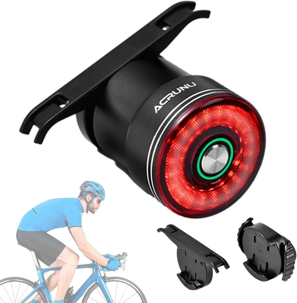 Smart Bike Tail Light Brake Induction Bicycle Tail Light Bike Seatpost Saddle Rear Light Waterproof USB Charging Cycling Taillight