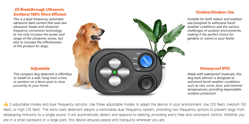 Ultrasonic Barking Stop Device, Dog Driving Device, Noise Prevention Training Device, Automatic Dog Barking Stop Device Ultrasonic Anti Barking Device