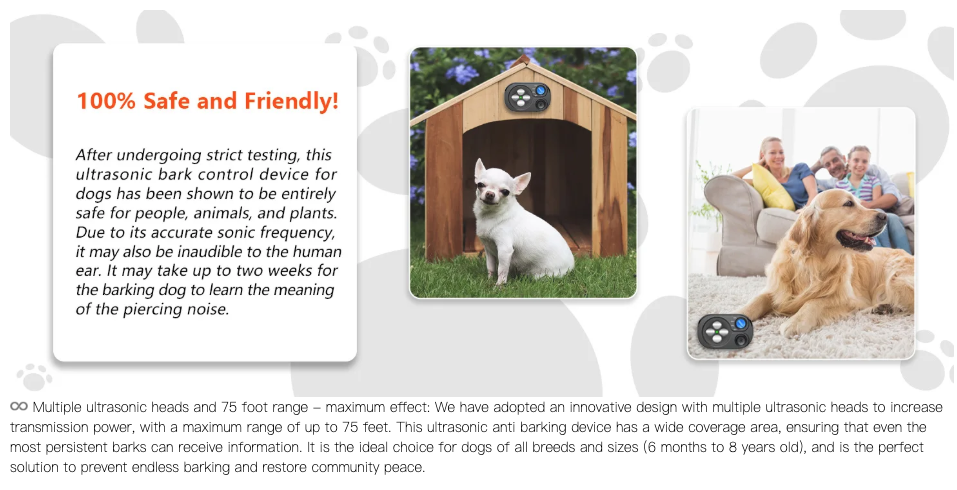 Ultrasonic Barking Stop Device, Dog Driving Device, Noise Prevention Training Device, Automatic Dog Barking Stop Device Ultrasonic Anti Barking Device